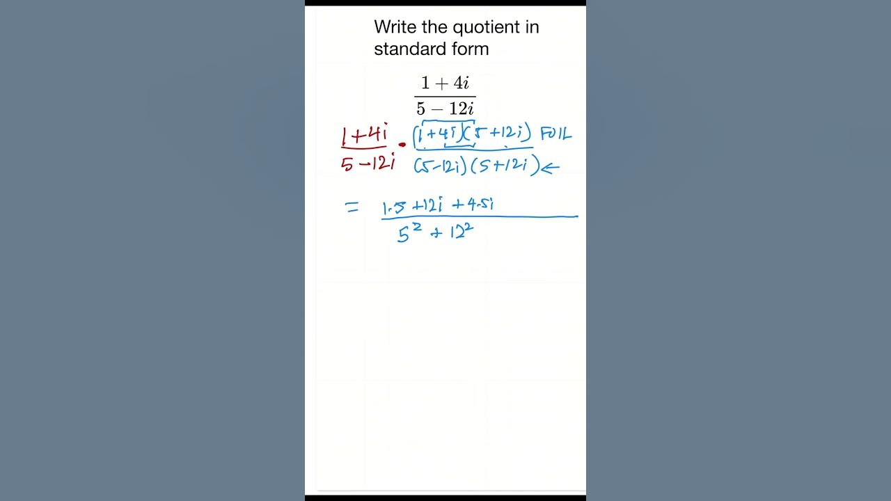 DCoins's tweet card. Division of Complex Numbers Explained #Shorts