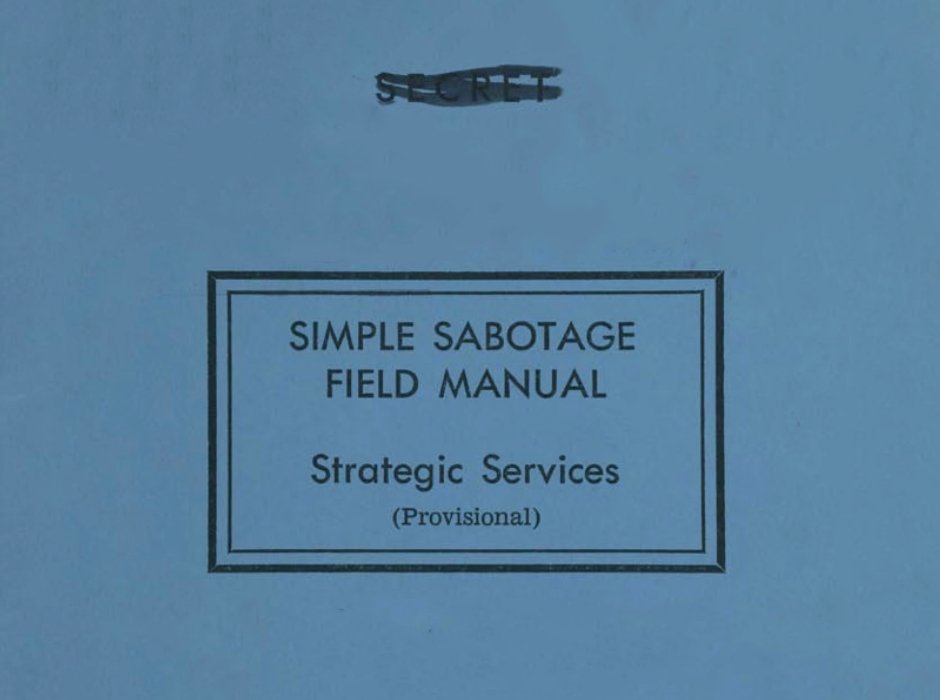jason_koebler's tweet card. The World War II-era "Simple Sabotage Field Manual" is full of steps that office workers can take to resist leadership.