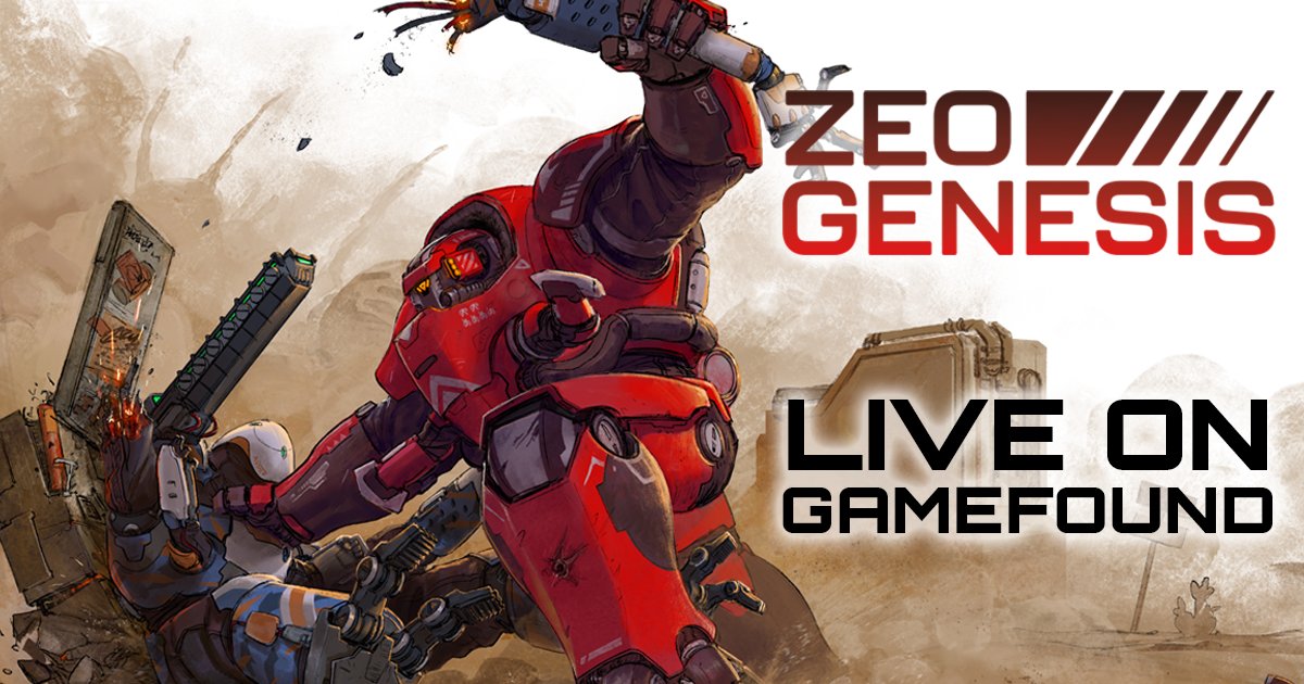 andershep's tweet card. Zeo Genesis is a scalable skirmish miniatures game featuring big armor suits locked in kinetic action. Designed by Andy Chambers with narrative by Gav Thorpe.