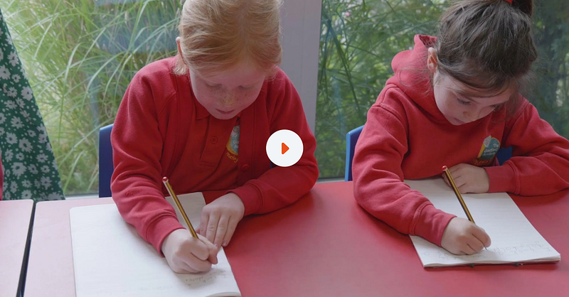 rs_network's tweet card. Clips from the Classroom’ shows fluent transcription supports confident writing.