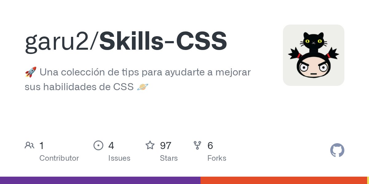 echojs2's tweet card. 🚀 Una colección de tips para ayudarte a mejorar sus habilidades de CSS 🪐 - garu2/Skills-CSS