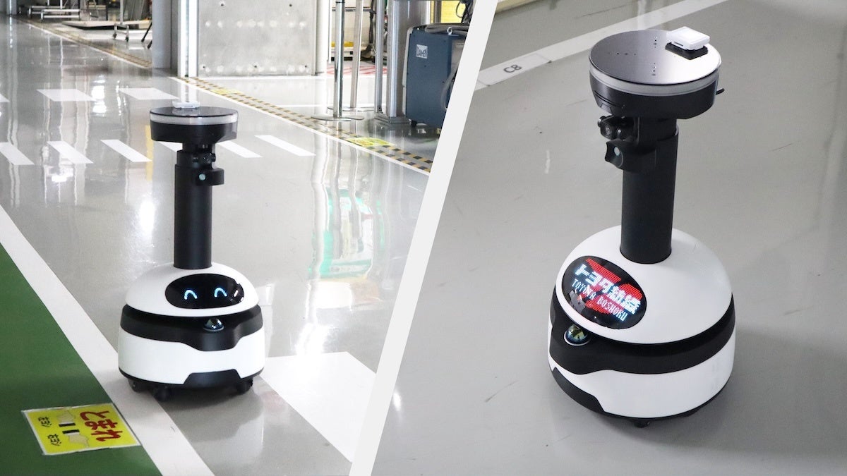 ugo_robot's tweet card. ｕｇｏ株式会社のプレスリリース（2025年9月11日 10時00分）ｕｇｏがトヨタ紡織の工場にugo mini導入、巡回点検を自動化