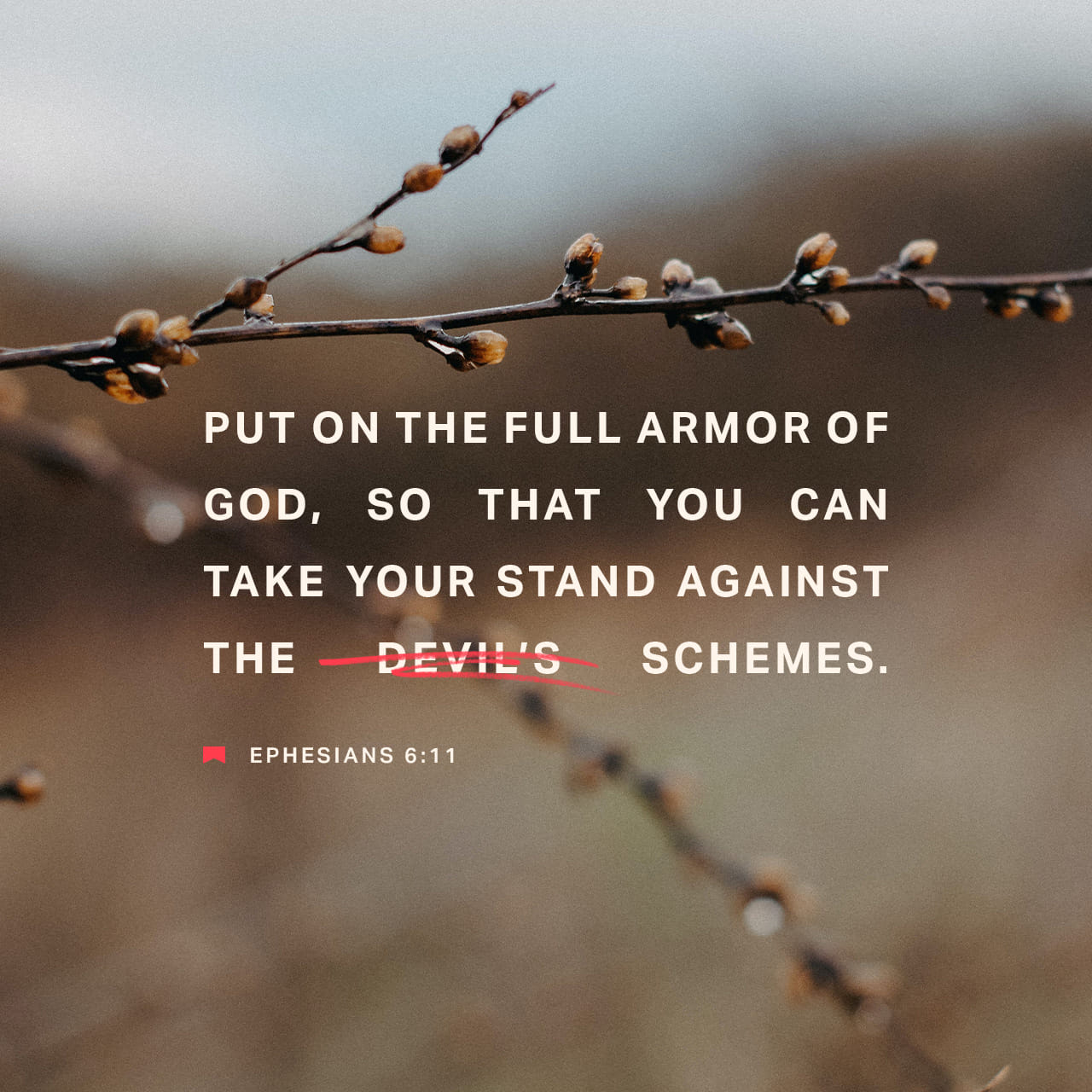 jamesstevenpugh's tweet card. Put on the full armor of God, so that you will be able to stand firm against the schemes of the devil.