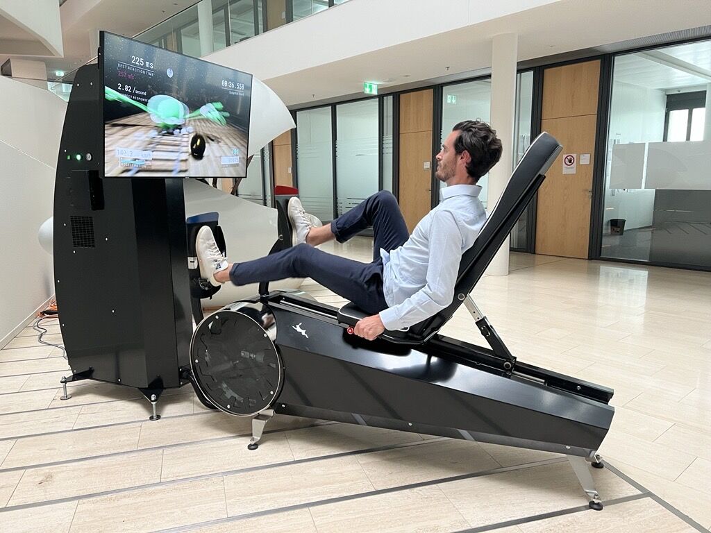 ddrobotec's tweet card. Nicolas Schelling of LifeDrop AG is having a good time avoiding ddrobotec® ghosts at the CSS Health Week in Lucerne. Brain-centered mindfulness meets muscle-centric cognitive training. 🧠💪 CSS is a...