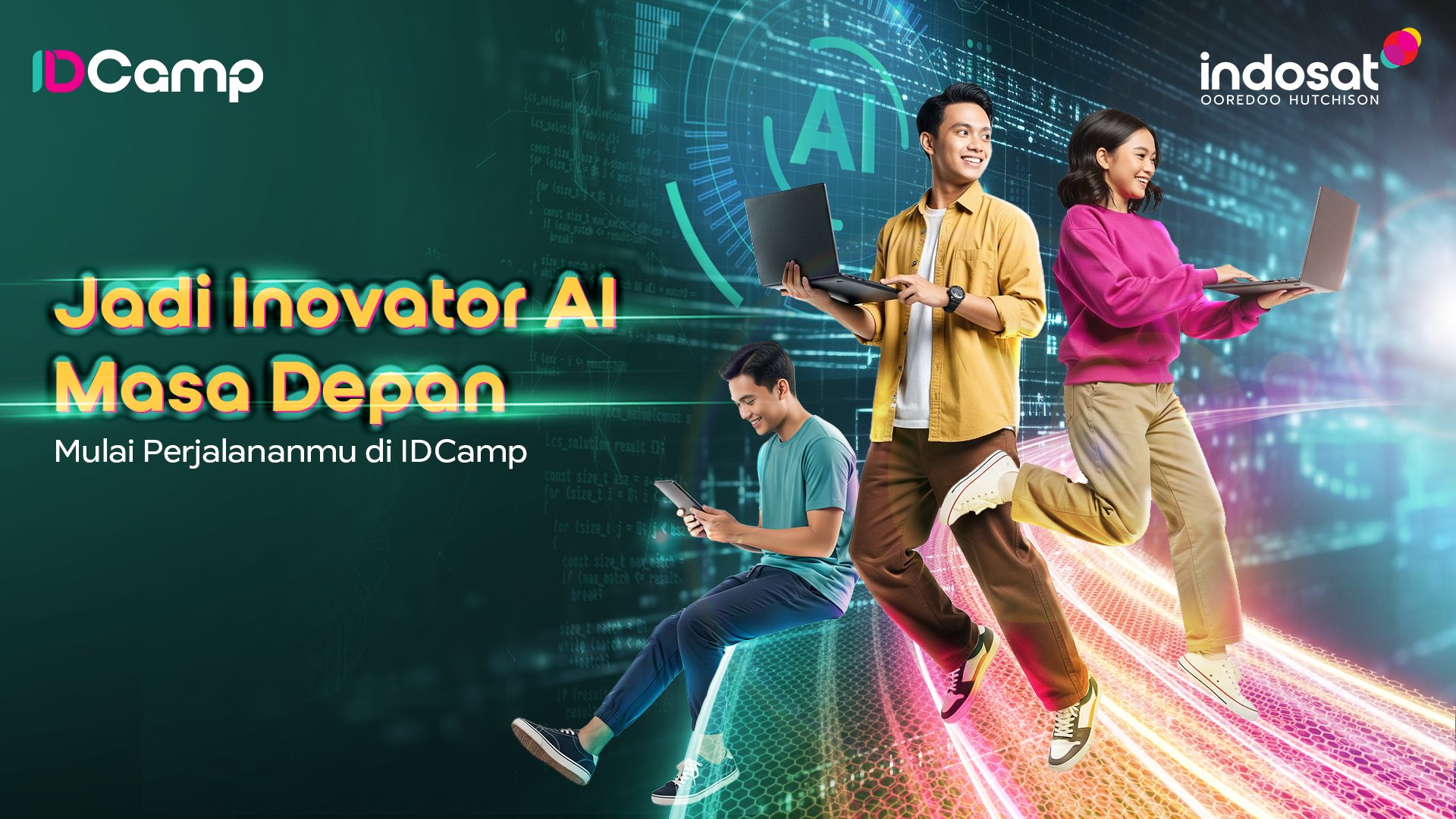 idcamp_indosat's tweet card. Program beasiswa oleh Indosat Ooredoo Hutchison sebagai bagian dari pilar Pendidikan Digital dalam inisiatif Corporate Social Responsibility, dengan tujuan mencetak talenta digital Indonesia yang...