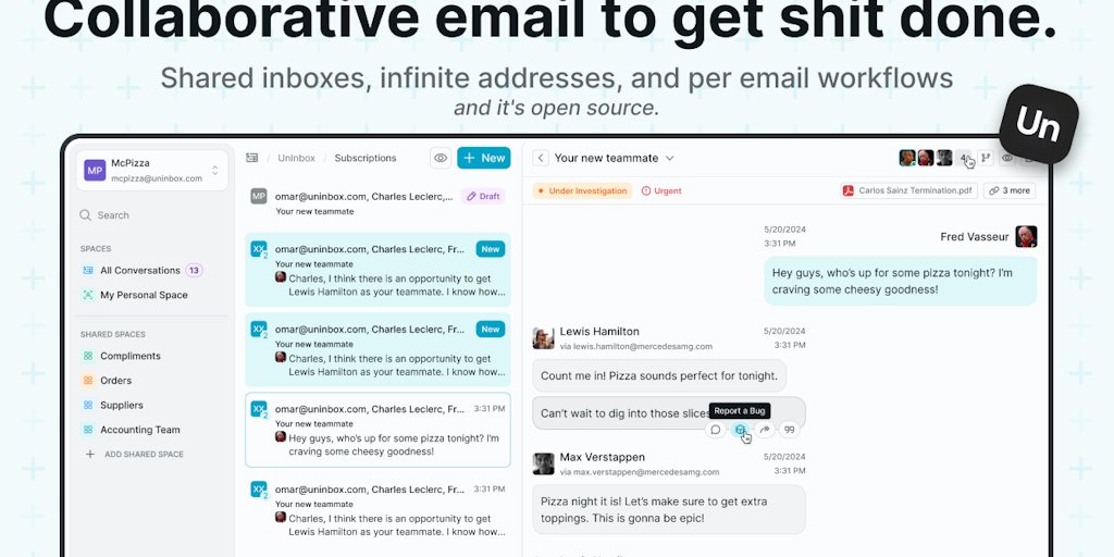 OmarMcAdam's tweet card. A standalone email system that flips current experiences on their heads. Chat first approach with native collaboration. And soon powerful automations and integrations