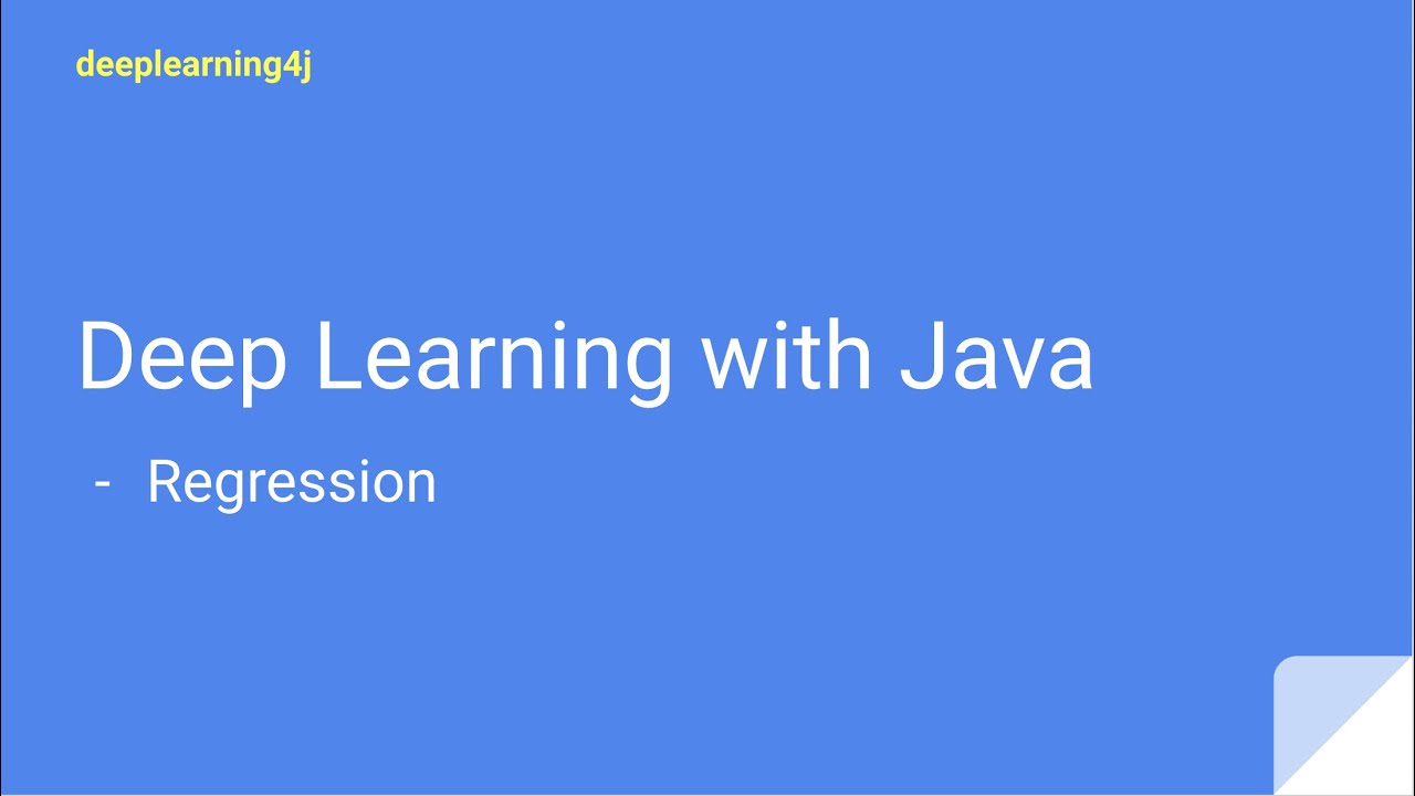 verysmallwoods's tweet card. Deep Learning with Java - Regression