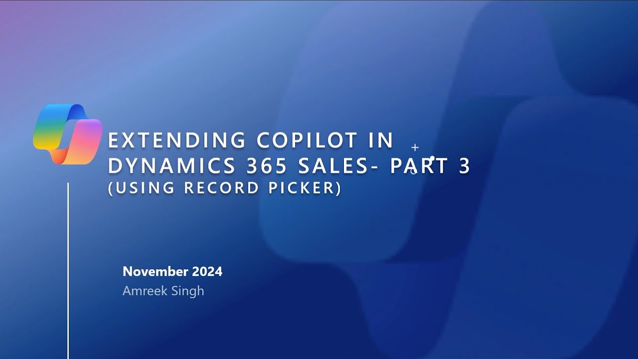 yzhums's tweet card. Extending Copilot in Sales Part 3 | Dynamics 365 Bites