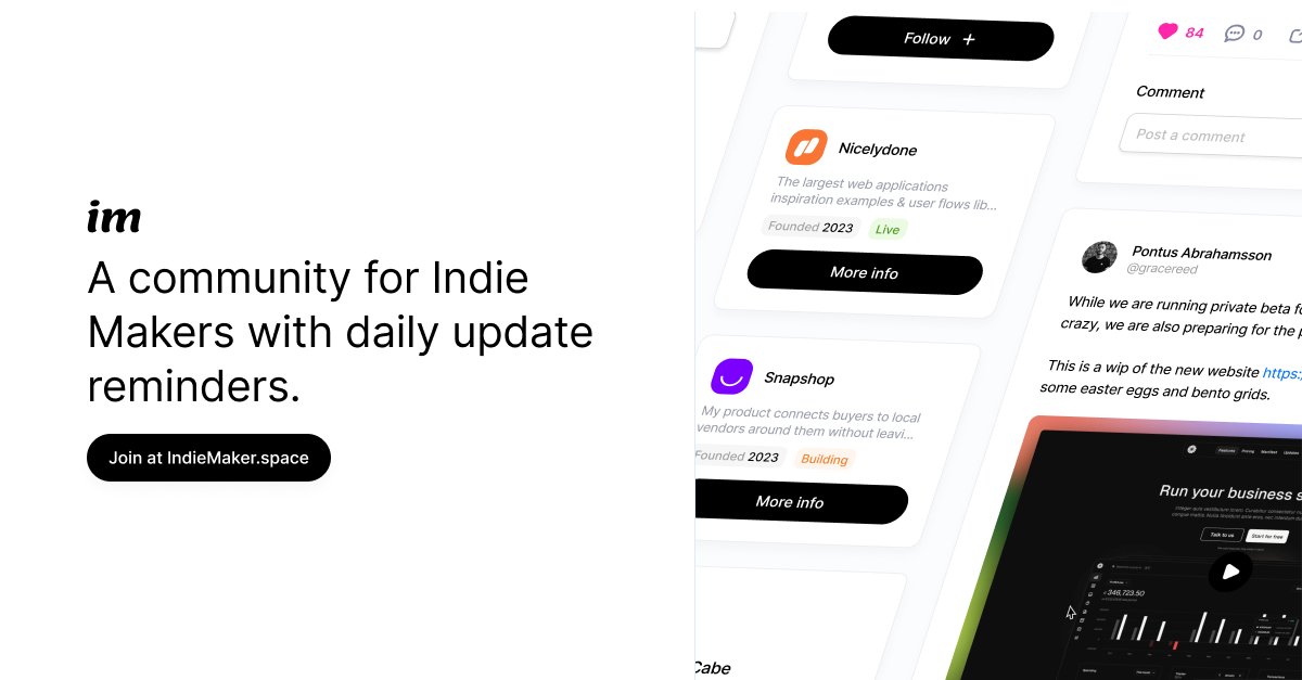 mike_tempest's tweet card. IndieMaker