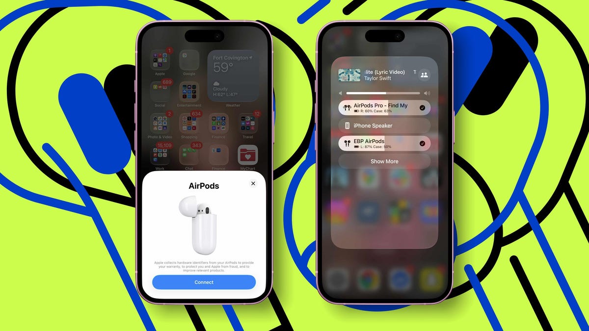ZDNET's tweet card. Stop sharing your AirPods when you can share your audio instead. One device, two headphones - here's how.