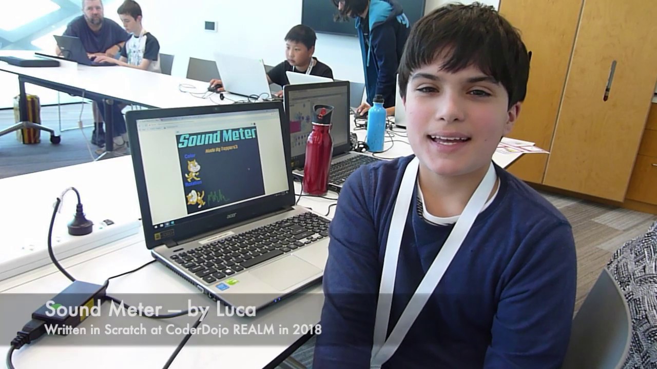 coderdojorealm's tweet card. Sound Meter @ CoderDojo REALM