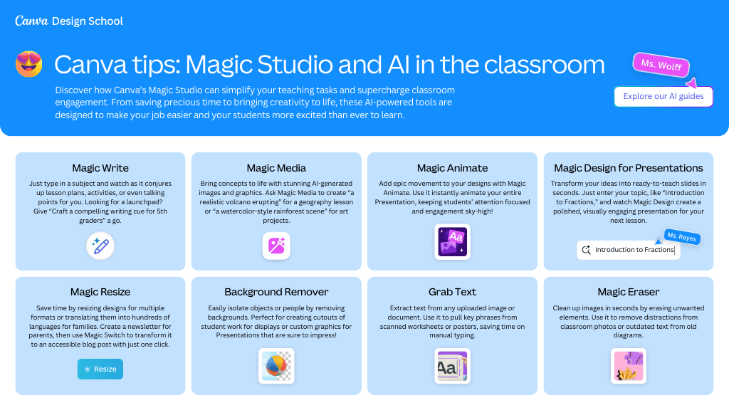 CanvaEdu's tweet card. Check out this Presentation designed by Design School.