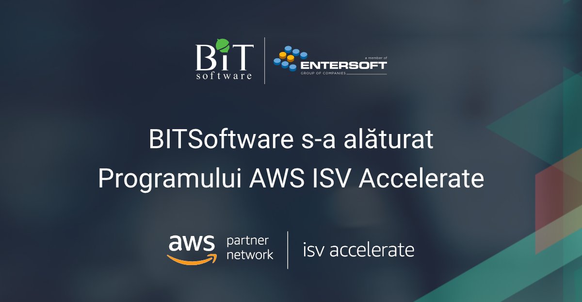 BITSoftware's tweet card. BITSoftware se alătură programului AWS ISV Accelerate pentru a îmbunătăți soluțiile cloud oferite și a răspunde mai bine nevoilor clienților săi.