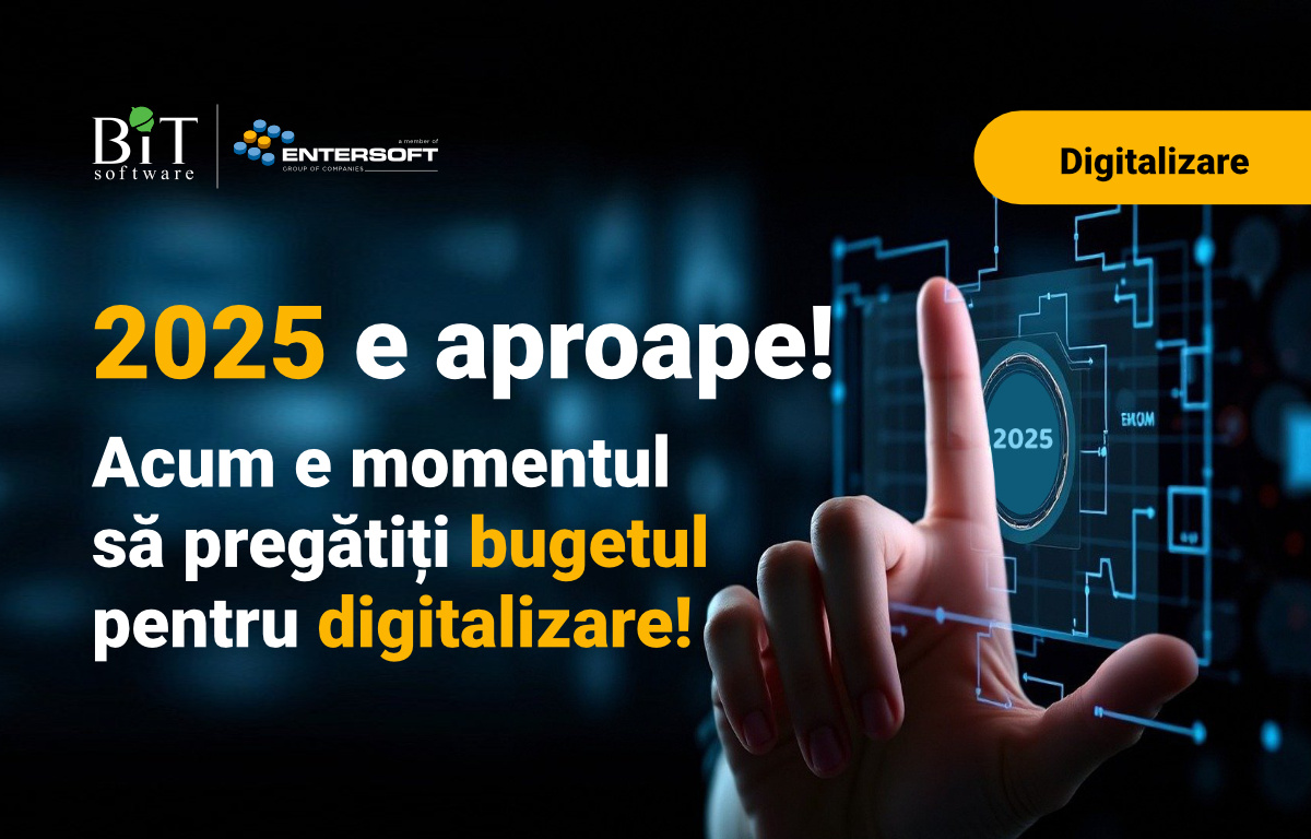 BITSoftware's tweet card. Pregătiți-vă bugetul pentru digitalizare în 2025! Aflați cum soluțiile BITSoftware pot optimiza procesele și crește eficiența companiei dvs.