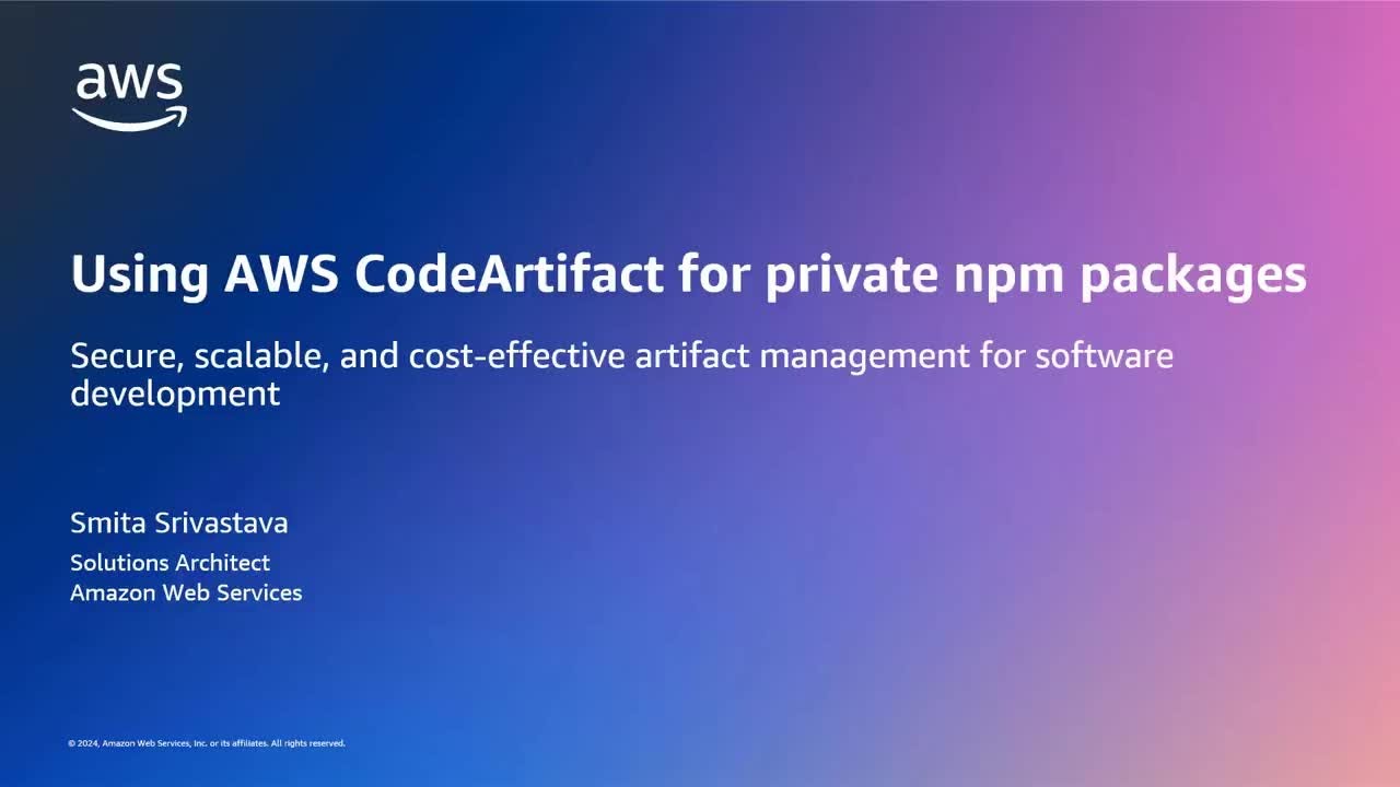prod42net's tweet card. Use CodeArtifact to manage private npm packages in your organization...