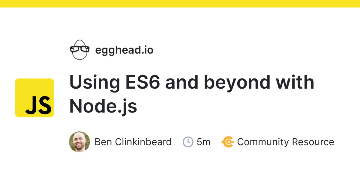 PlentyCode_'s tweet card. If you're used to using all the latest ES6+ hotness on the front end via Babel, working in Node.js can feel like a step back. Thankfully, it's easy to b...
