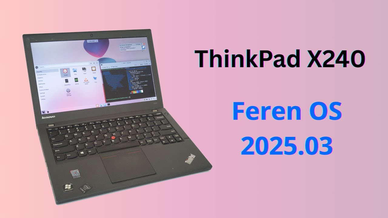 BauShrTechTips's tweet card. Reviving a Classic: ThinkPad X240 + Feren OS 2025.03 Installation &...