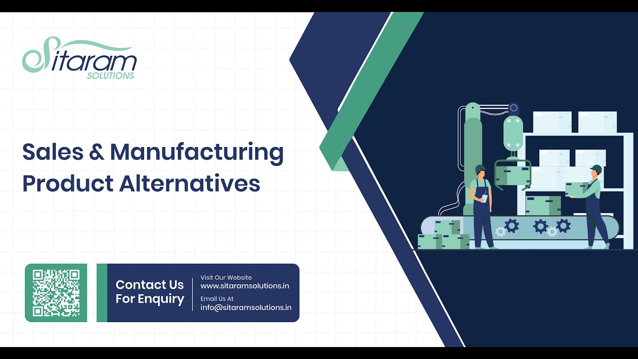 SitaramSolution's tweet card. Sales & Manufacturing Product Alternatives - Unified Management in...