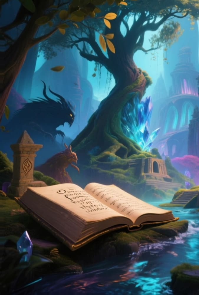 Eh06285513's tweet card. A forbidden place Mysterious With forbidden books Mysterious creatures In several frames, each image is full of mystery A surging wave in images A masterpiece in the NFT industry