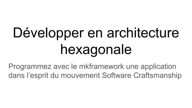mkframework's tweet card. Presentation mkframework software craftsmanship a l'afup
