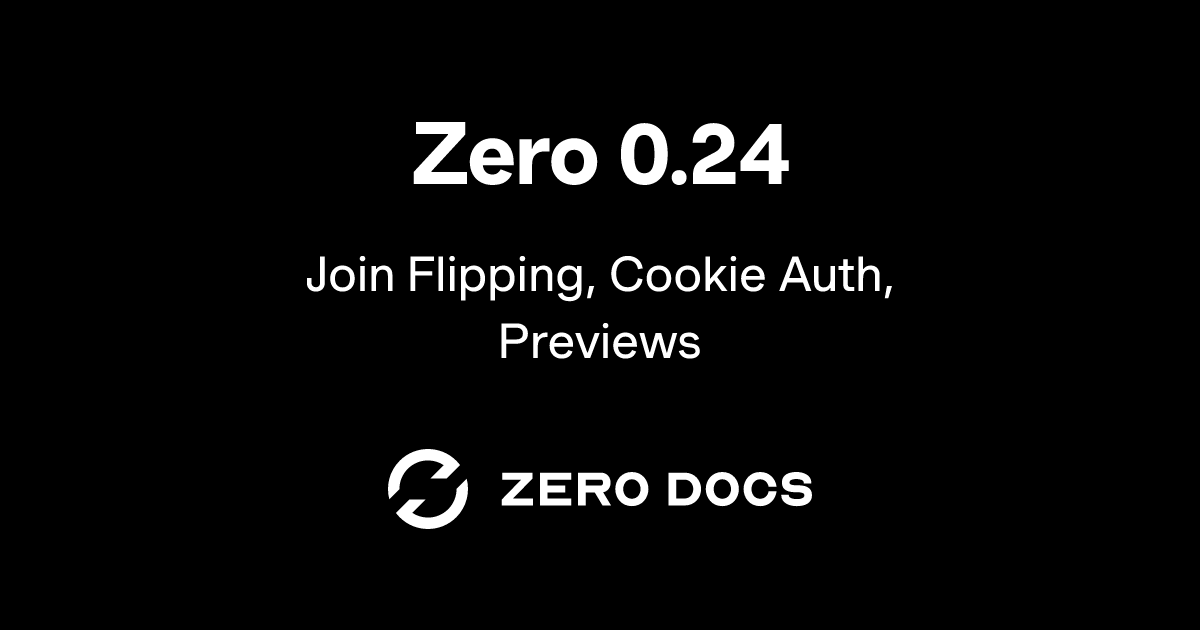 zero__ms's tweet card. Join Flipping, Cookie Auth, Previews