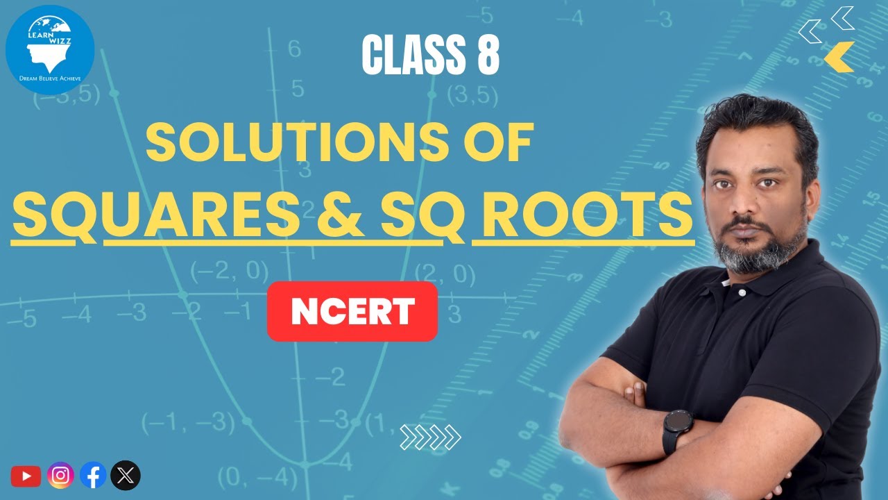 Learnwizz_'s tweet card. NCERT Class 8 CBSE Square & Square Roots Explained! - Step by Step...