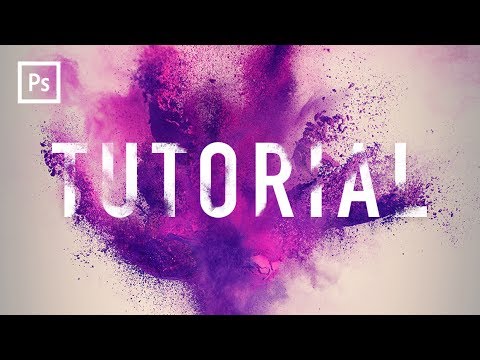 PhotoshopHaven's tweet card. Photoshop Tutorials - Powder Blast Text Effect