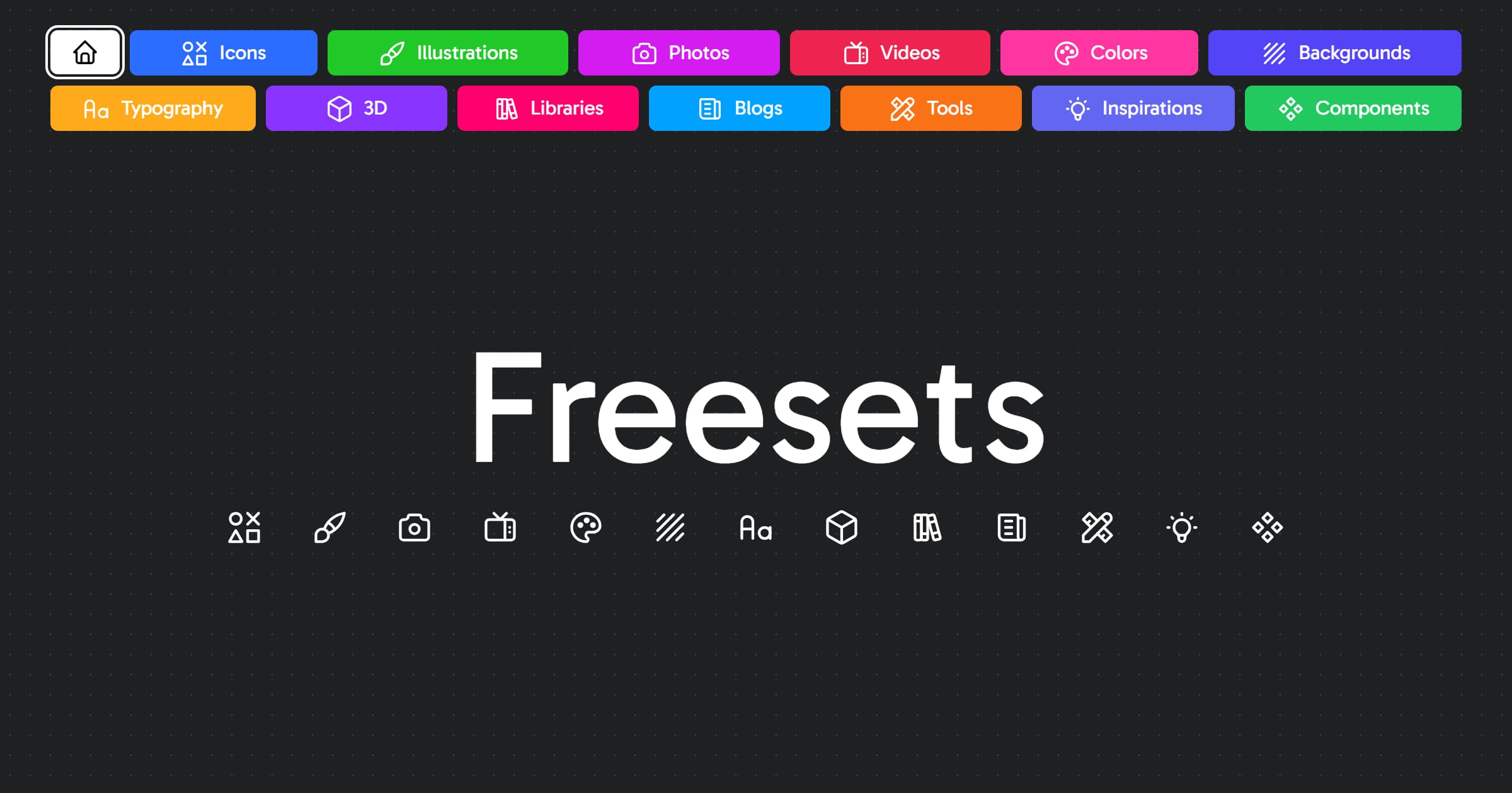 frontendbr's tweet card. Freesets is a vast collection of the best free resources and tools for developers and artists, such as icons, illustrations, photos, videos, blogs, fonts, colors, etc.