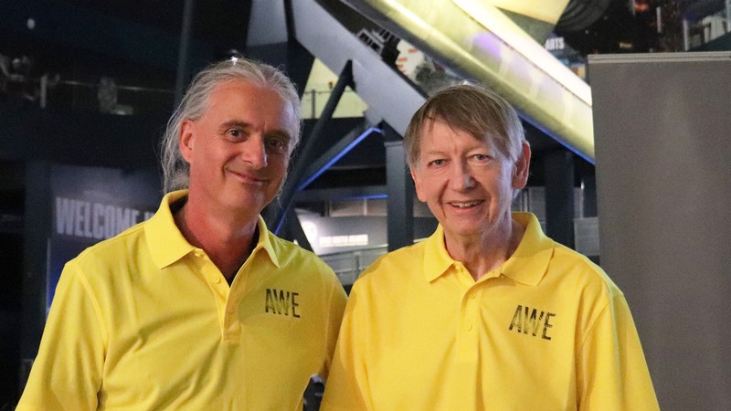 UStateScience's tweet card. Mike Taylor is passing the torch of the groundbreaking NASA-funded AWE science mission to fellow USU professor Ludger Scherliess.