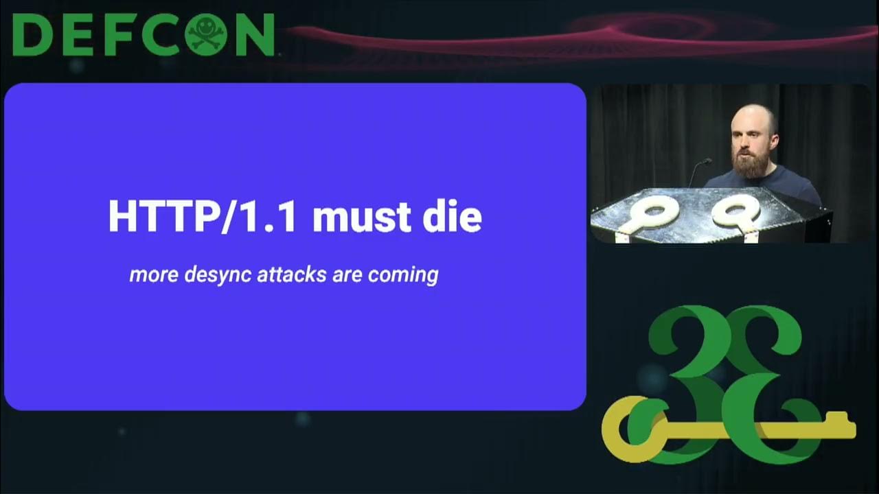 albinowax's tweet card. DEF CON 33 - HTTP 1 1 Must Die! The Desync Endgame - James 'albinow...
