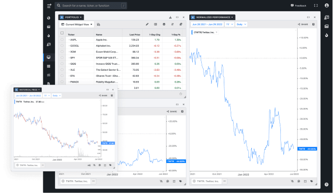 MyRobot79's tweet card. Koyfin key features overview. Access advanced graphing tools & crucial financial data. See the big picture economics & get insight in a snap