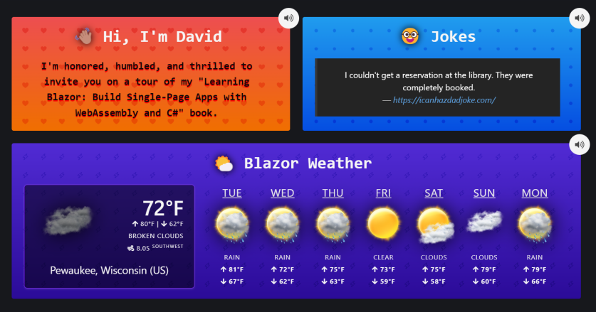 davidpine7's tweet card. Build Single-Page Apps with WebAssembly and C#