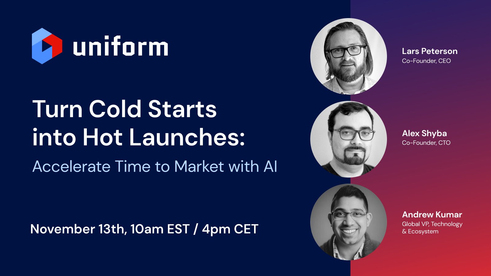 UniformDev's tweet card. See Uniform's AI in action—create pages, optimize SEO, personalize, and translate content instantly with natural language commands in a live demo.