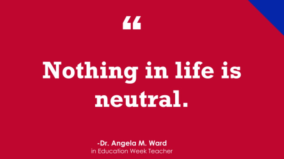 educationweek's tweet card. Four educators push back against the admonition to "keep politics out of the classroom" by, among other things, explaining that schools are part of a broader political system.