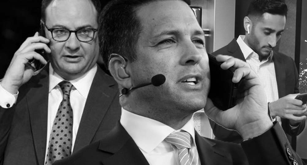 AlexReimer1's tweet card. Shams Charania boasts about spending 18 hours per day on his phone, proving how the "Insider life" isn't sustainable.