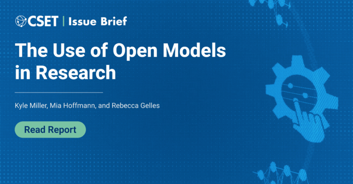 CSETGeorgetown's tweet card. This report analyzes over 250 scientific publications that use open language models in ways that require access to model weights and derives a taxonomy of use cases that open weights enable. The...