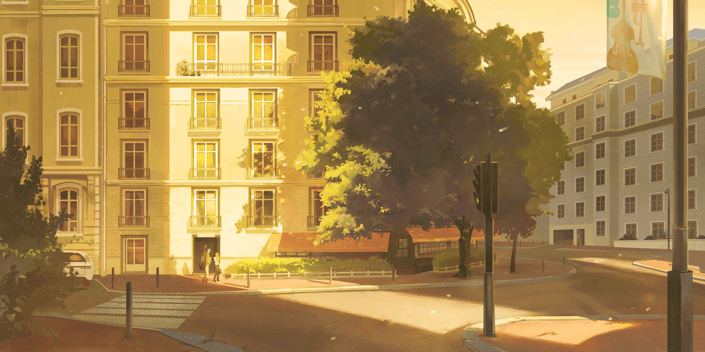 rooots_kr's tweet card. "두 달이 어떻게 지난 걸까? 부랴부랴 그림을 모으면서 다시 보니 그보다 더 전에 그려진 그림들처럼 느껴진다." 고 9월 초에 쓴 글을 다시 건져 이어 쓴다. 그로부터 두 달이 더 지났다. 그래도 기억을 되살려... 굉장히 자주 뵙게 된(어떻게?) 신청자분이 러프 두가지를 다 마음에 들어해주셔서(어떻게?) 이어지는 장면처럼 작업한 배경 타입 두 장....