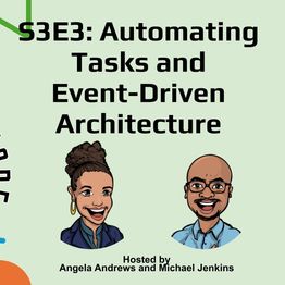 covertocode's tweet card. S3E3: Automating Tasks and Event-Driven Architecture