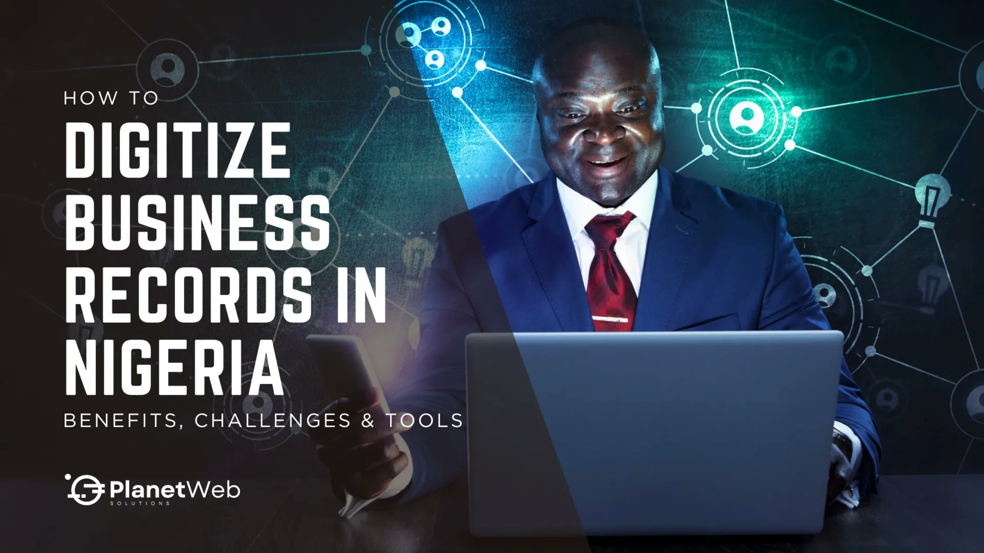 PlanetWebOnline's tweet card. Digitize business records in Nigeria to boost efficiency, meet NDPA 2023 compliance, and reduce costs. This guide covers benefits, tools, challenges, and a step-by-step action plan.