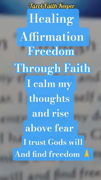 faith_tarot's tweet card. FREEDOM THROUGH FAITH Healing #Affirmations #intuiti #oraclecard...