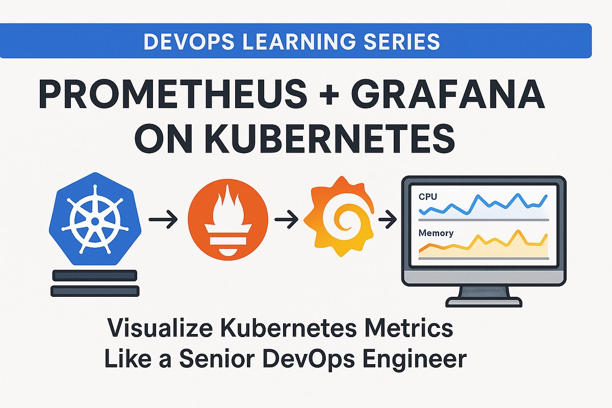 adevopsgirl_'s tweet card. Step-by-step guide to install Prometheus and Grafana with Helm, visualize Kubernetes metrics, and build real dashboards like a senior…