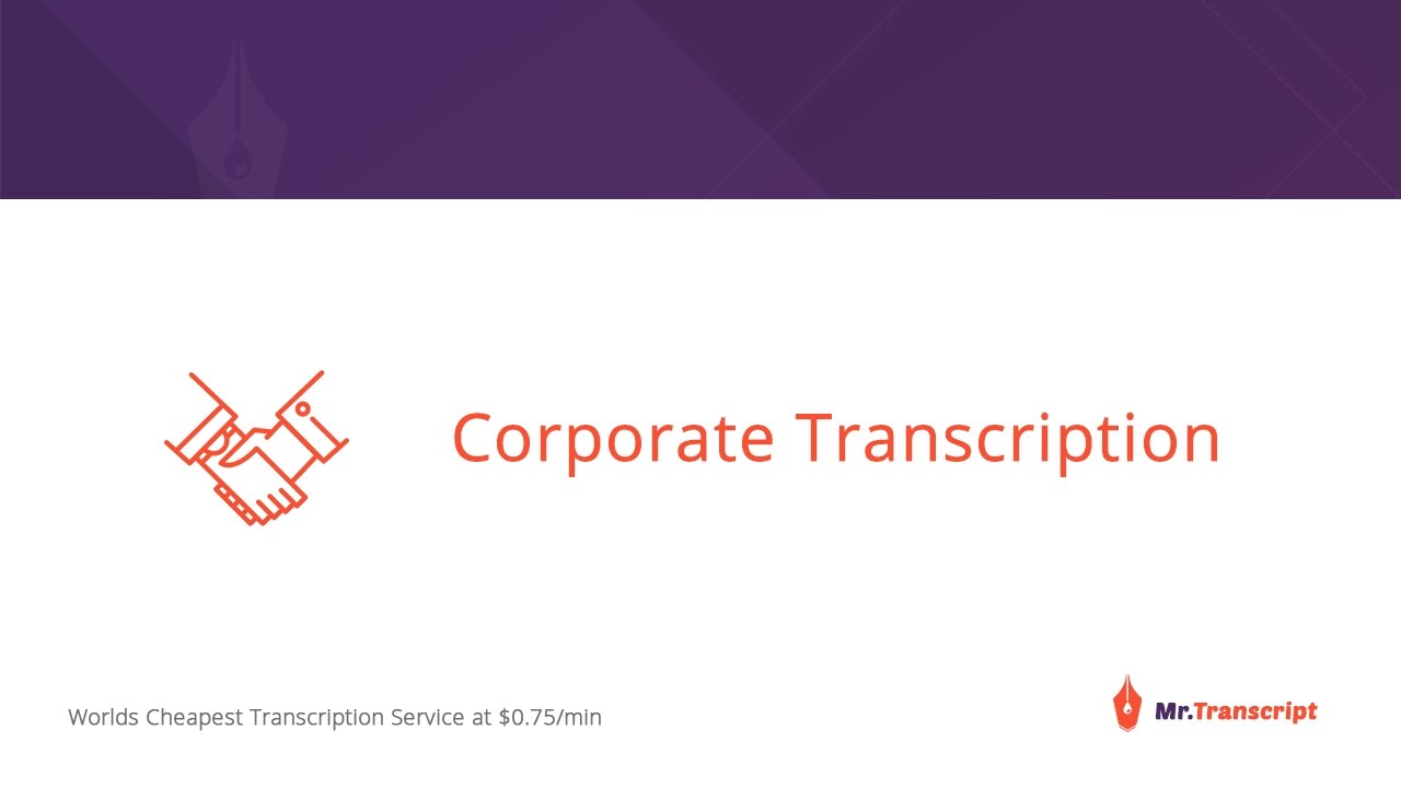 MrTranscript's tweet card. Corporate Transcription Service - Mr.Transcript