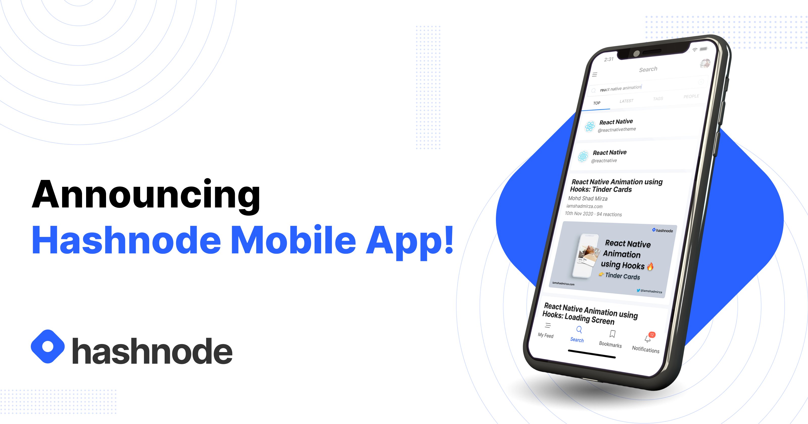 hashnode's tweet card. We are happy to announce the launch of the Hashnode mobile application! Our app allows you to read articles on the go and stay up-to-date with your favorite bloggers easier. Our mission at Hashnode...