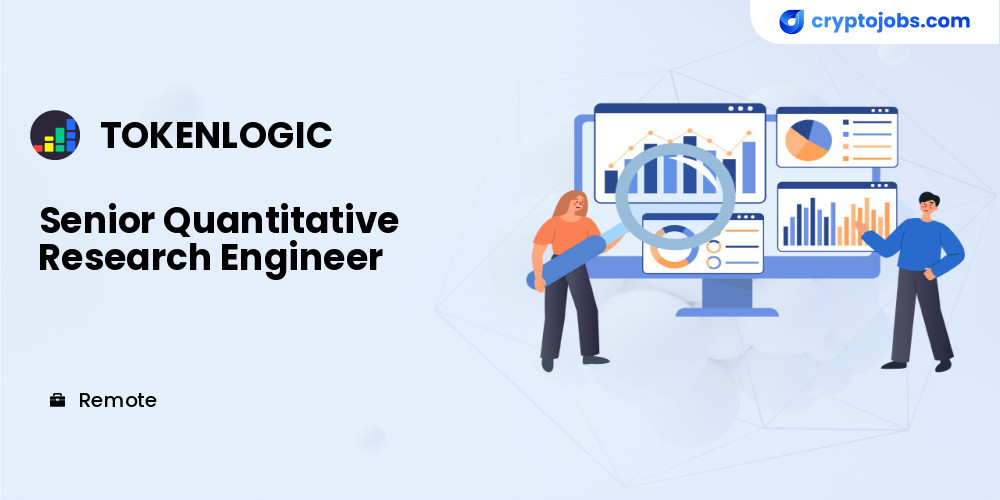 CryptoJobs's tweet card. TokenLogic is hiring Senior Quantitative Research Engineer, Full-Time, Remote. Apply now! Find the latest jobs in the Web3 & blockchain industry on cryptojobs.com.