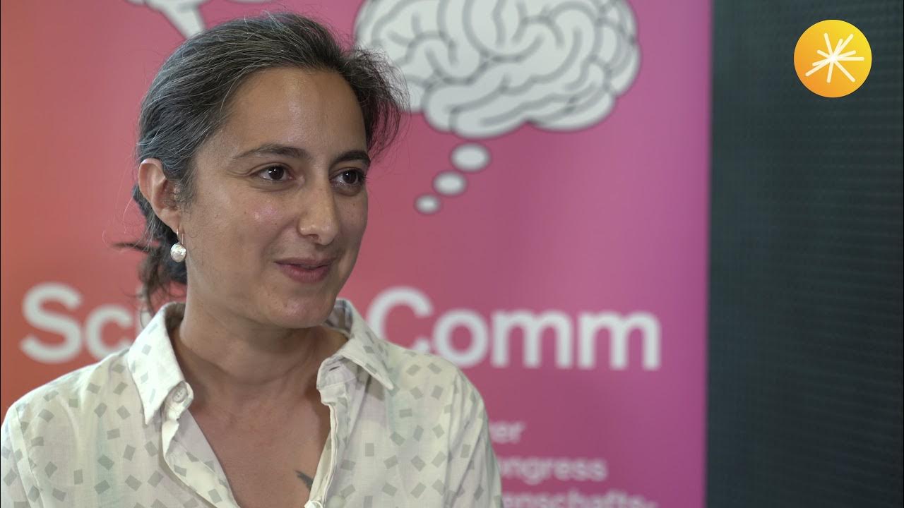 SNISGeneva's tweet card. Yasemin Tutav in conversation - ScienceComm'21