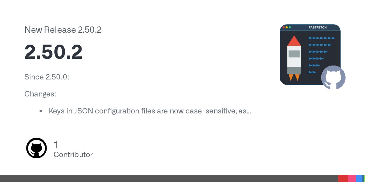 XLibreDev's tweet card. Since 2.50.0: Changes: Keys in JSON configuration files are now case-sensitive, as stated in v2.49.0. This is a breaking change, but it should not affect most users as long as your config file pa...
