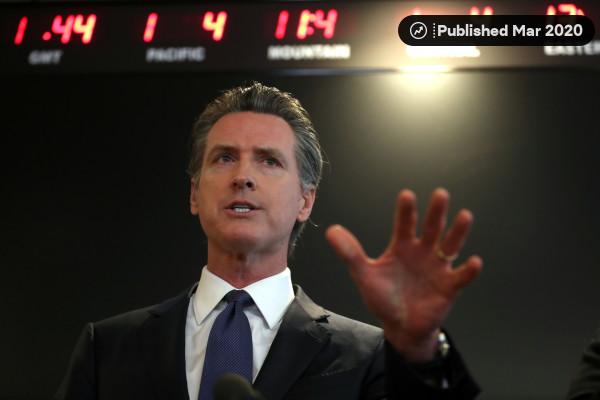 BuzzFeedNews's tweet card. "This is a moment where we need some straight talk and we need to tell people the truth: We need to bend the curve in the state of California," Gov. Gavin Newsom said.