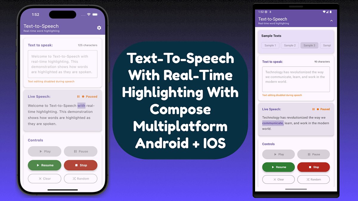 proandroiddev's tweet card. In this tutorial, we’ll walk through how to build a cross-platform Text-to-Speech (TTS) app targeted for Android and iOS, using Kotlin…