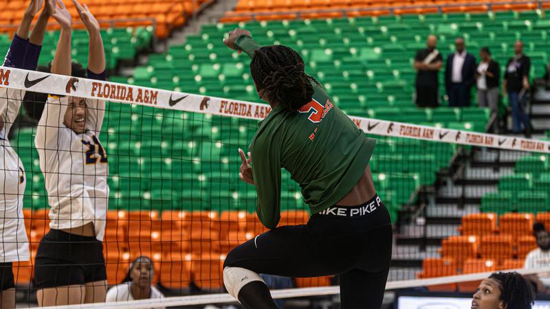 FAMU_VB's tweet card. Date/Time: Friday, November 7 – 6:00 p.m. EST
