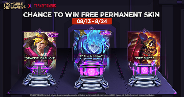 mo_fizhu's tweet card. MLBB x Transformers collab starts on August 24!